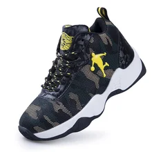 High Quality Thick Sole Non-slip Outdoor Kids Sneakers Boys Basketball Shoes Footwear Rubber Children Sports Shoes Basket 2018