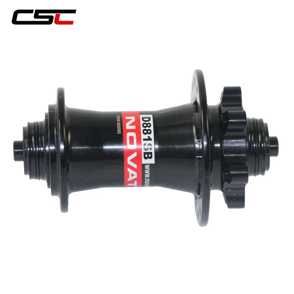 NOVATEC D881SB 4 In 1 thru axle hub 6 bolt disc brake front hub 9mm QR