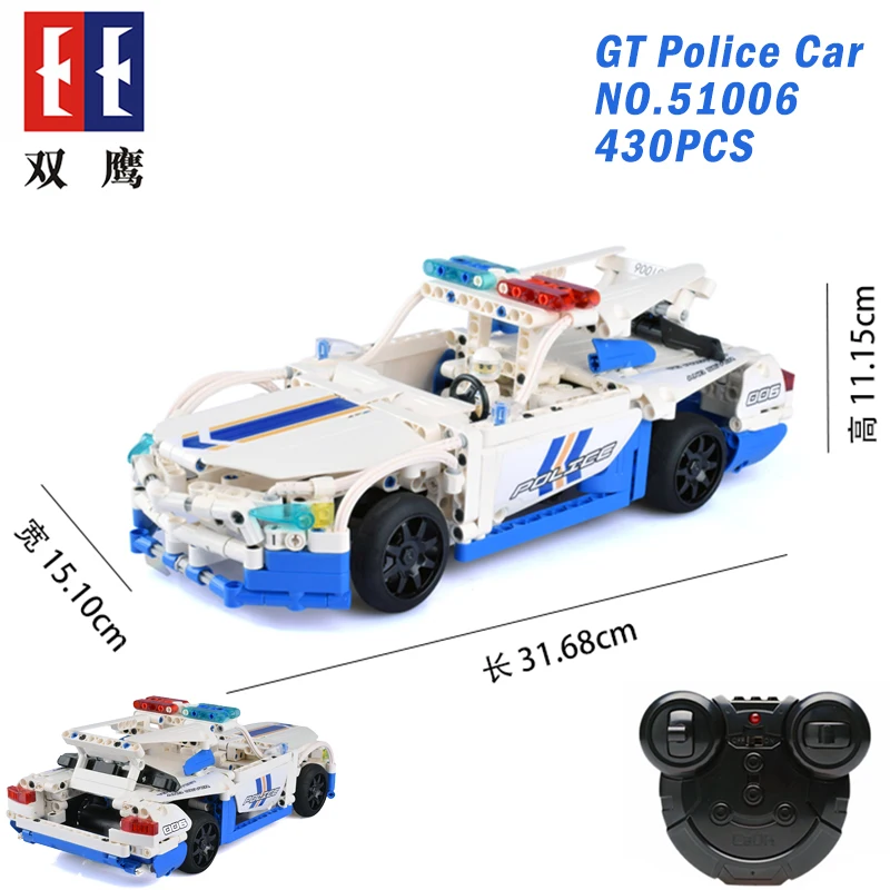 

Creator Technic legoingly RC Racing Car Remote Control Police Car Building Blocks Bricks Diy toys for children gifts Brinquedos