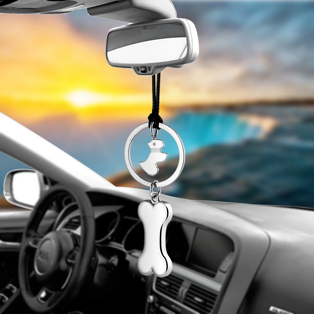 

BEMOST Auto Creative Car Pendant Ornament Pet My Dog Bone with Keyring Automobiles Interior Decor Car Accessories Fashion Gifts