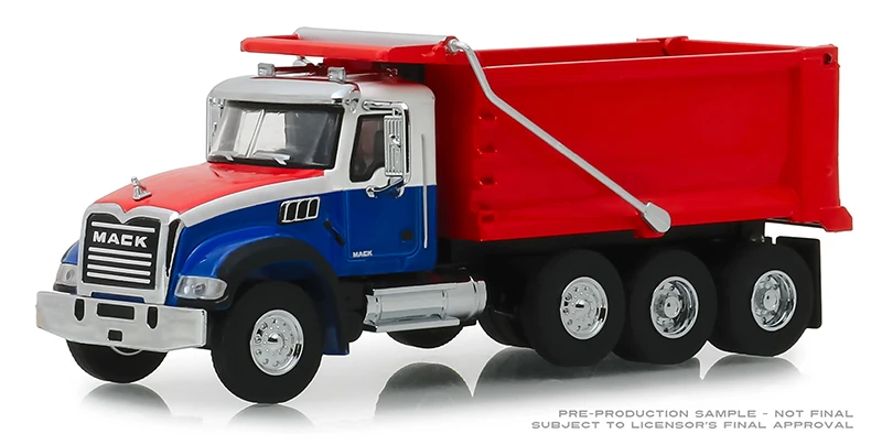 Зеленый светильник 1: 64 Mack самосвал из гранита игрушечный автомобиль игрушки для детей литая под давлением модель автомобиля на день рождения