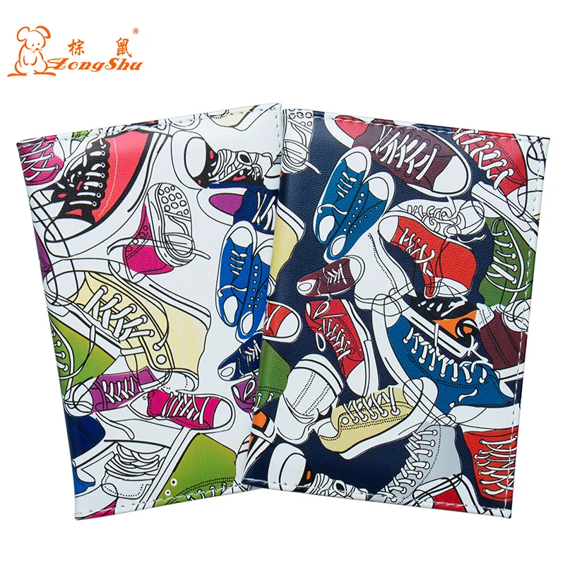 

Canvas shoes sporty style comfortable PU Leather passport holder Fashion passport case multifunctional travel clip with travling