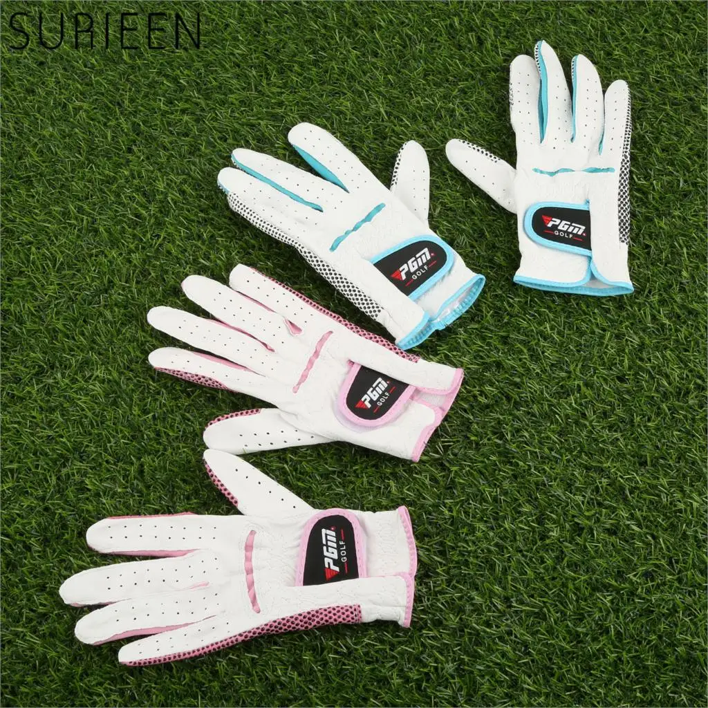 SURIEEN 1 пара кожа Кабретта Для женщин Гольф перчатки дышащие мягкие спортивные перчатки из натуральной женская модель кожаные перчатки для гольфа- без шнуровки