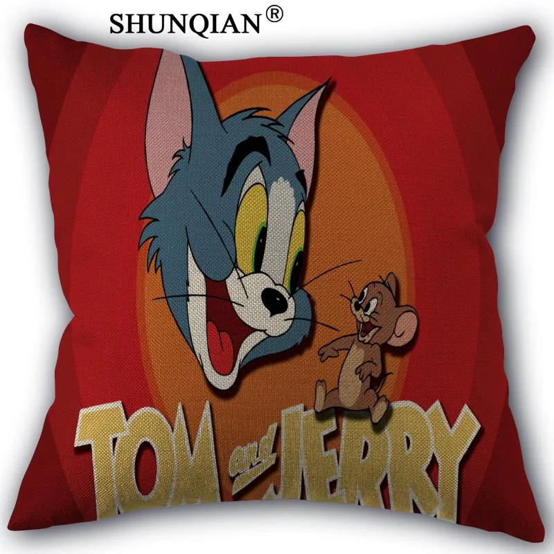 Наволочка Том и Джерри на заказ, наволочки из хлопка на заказ, Декоративная Подушка для домашнего интерьера - Цвет: Pillowcase