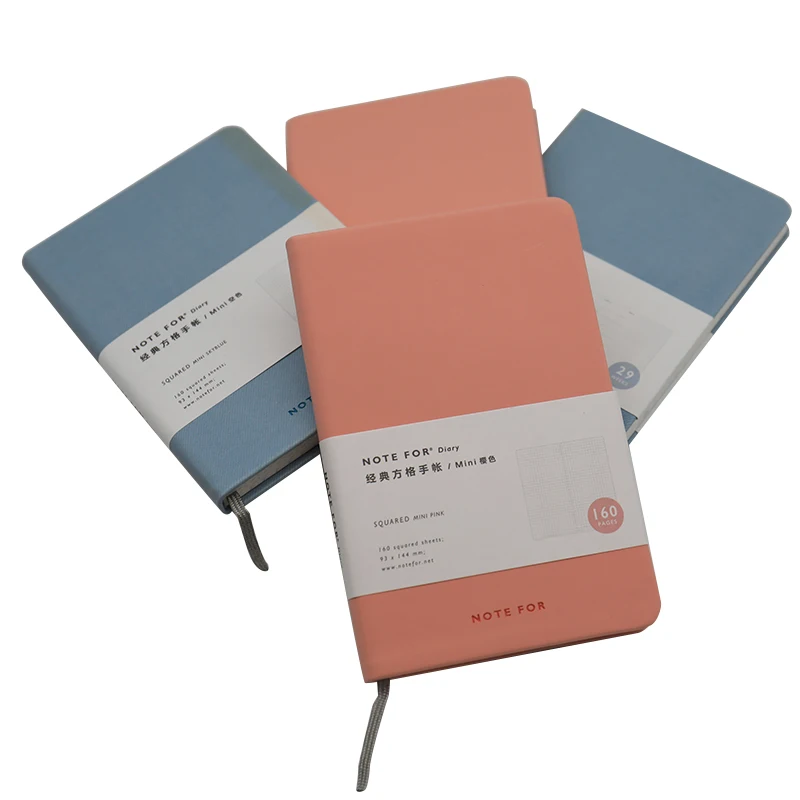 

New Cute Pink Sky Blue Notebook A6 Paper Notepad Crayon Painting Pattern Pocket Notepad Solid Color Weekly Square Mini Notebook