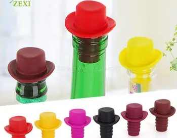 

100PCS Silicone Wine Bottle Stoppers Keep Vacuum Sealed Kitchen Bar Tools Spout Liquor Flow Stopper Pour Cap Bottle Cover