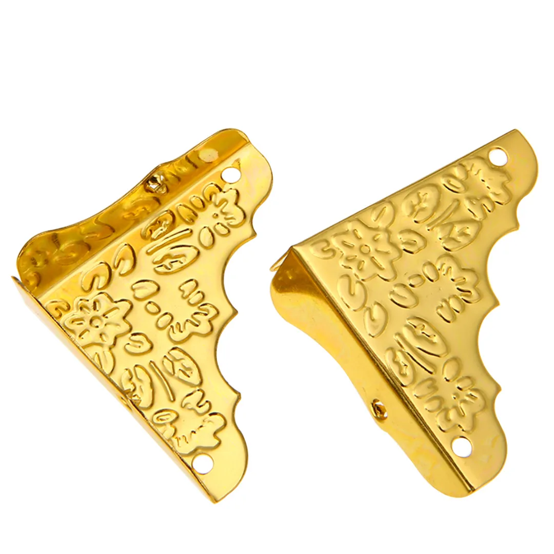 Mayitr Antique Jewelry Corner Wooden Box Frame Feet Leg Corner Brackets Decorative Protector Hardware Tools
