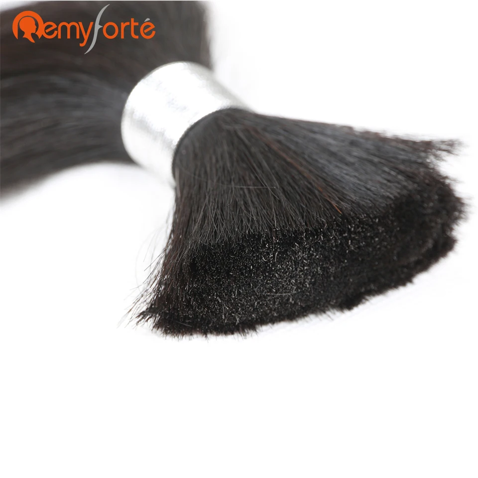 Remy Forte бразильские Прямые большой объем натуральных волос для плетения натурального цвета от 10 до 30 дюймов, вязанные крючком косы, человеческие волосы оптом