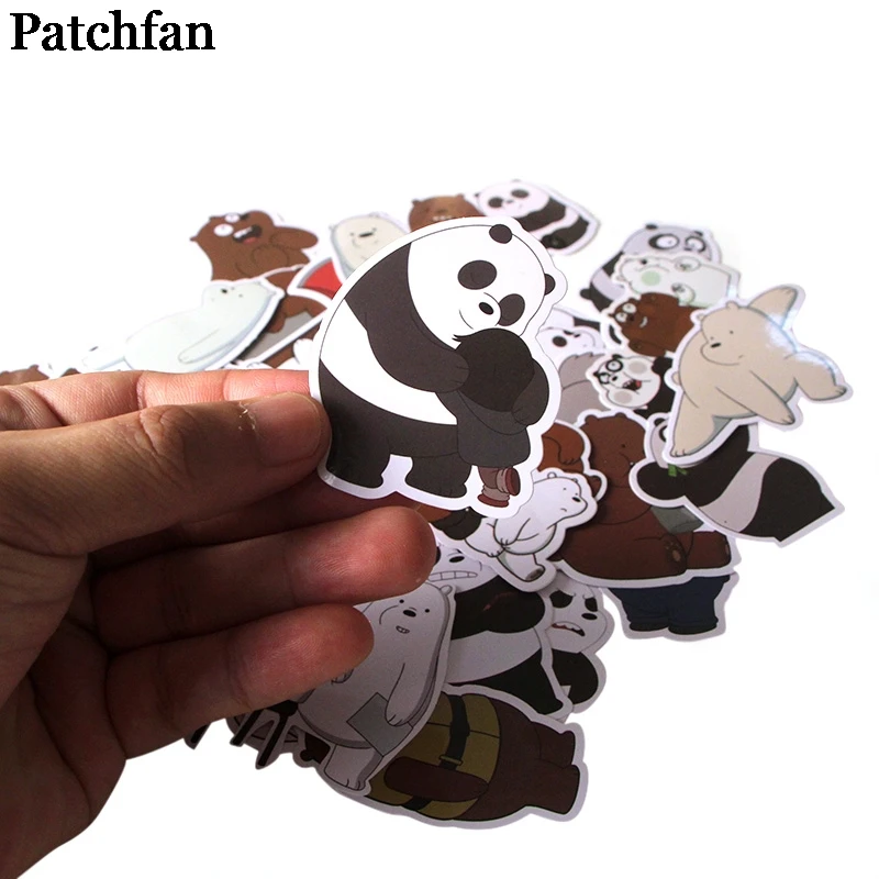 Patchfan 37 шт. Мы Голые Медведи мультфильм забавные наклейки для скрапбукинга DIY ноутбук скейтборд мотоцикл домашние декоративные значки A2015