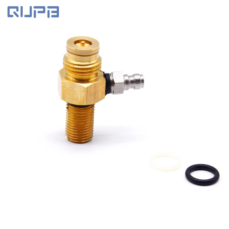 

New Paintball Co2 Tank ON OFF Adapter 5/8"-18UNF and G1/2-14 thread