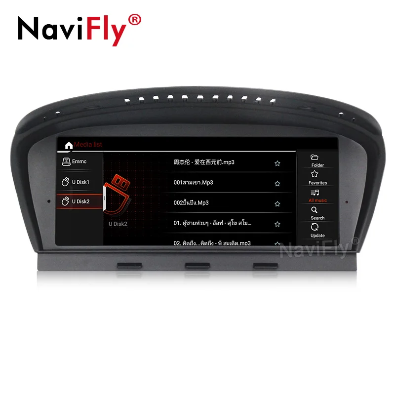 Cheap NaviFly Android9.0 8Core 4G RAM 64G ROM Car radio gps navigator for BMW 5Series E60 E61 E63 E64 E90 E91 E92 car BT wifi 4G 4