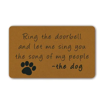 

Ring The Doorbell And Let Me Sing You The Song Of My People- Funny Door Mat Indoor/Outdoor Rubber Non Slip Doormat For Patio Fro