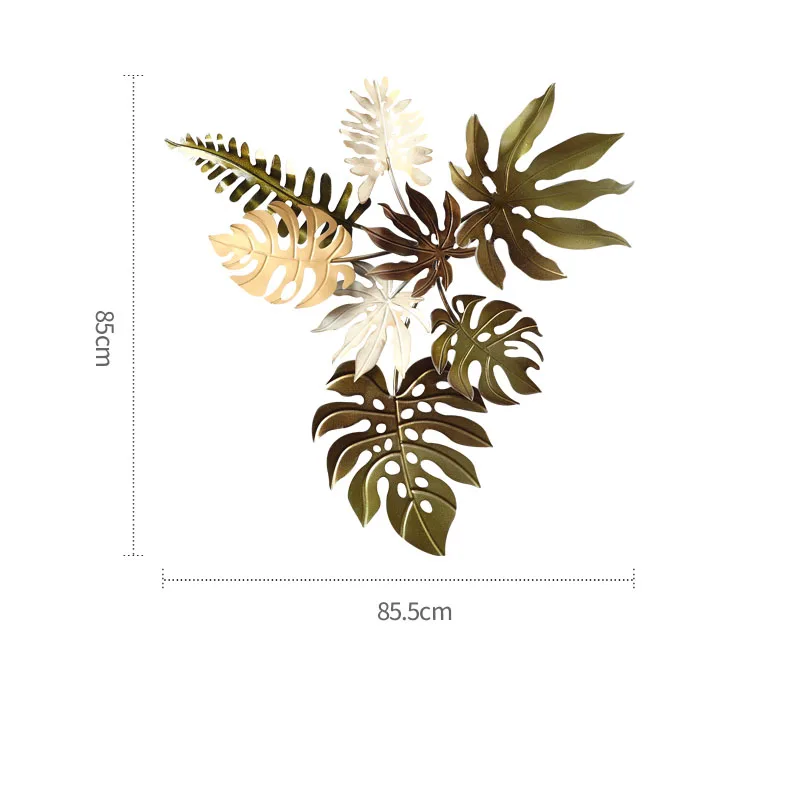 Американский 3D стерео кованого железа настенные подвесные листья Фреска украшения ремесла Творческий крыльцо Ресторан Наклейка на стену для гостиной