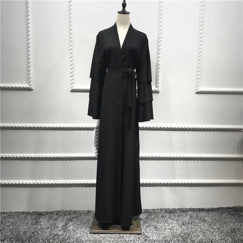 Женское платье abaya с расклешенными рукавами, Дубай, Абая для женщин, мусульманское кимоно, кардиган, хиджаб, платье, Турецкая мусульманская одежда Elbise Mubarak