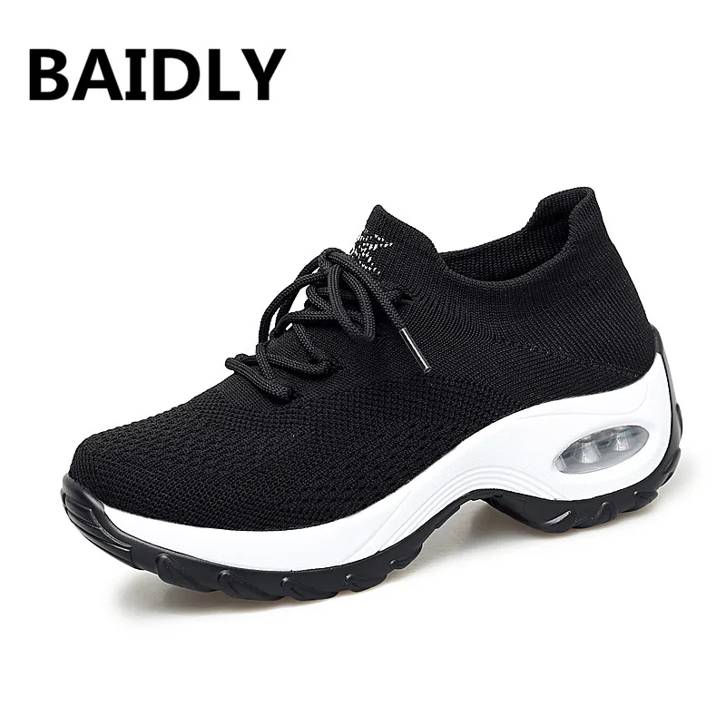 

BAIDLY New Arrival Women Outdoor Mesh Shoes Breathable Platform Sneakers Comfortable Swing Shoes Sneakers for Woman Big Size