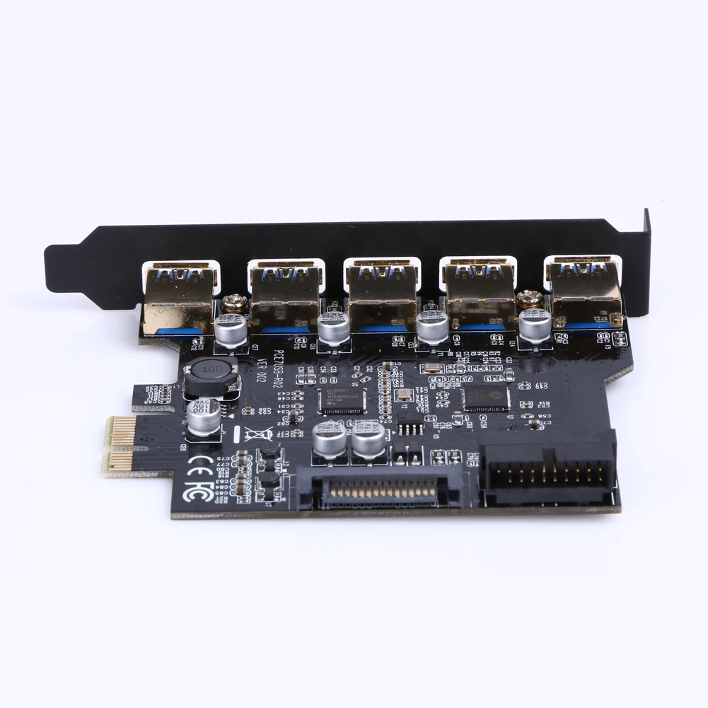 Супер Скоростной PCI-E к USB 3,0 19-Pin 5 портов PCI Express карта расширения адаптер SATA 15Pin разъем с драйверами CD для рабочего стола