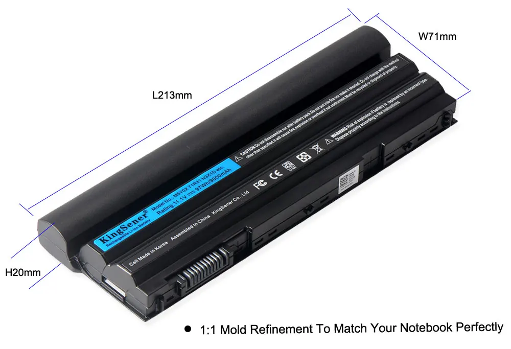 KingSener M5Y0X ноутбук Батарея для DELL Latitude E6420 E6520 E5420 E5520 E6430 E5530 E5430 71R31 NHXVW T54FJ 11,1 V 97WH