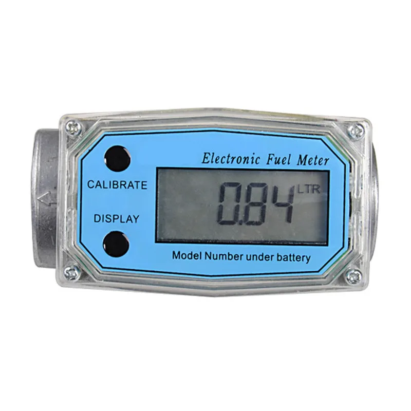 

1 inch Electronic Digital Turbin e Diese l Gasoline Kerosene Fuel Flow Meter Flowmeter Gauge BSPT/NPT 1