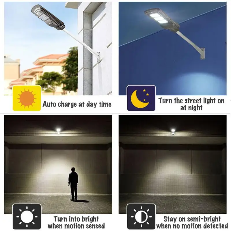 Durável à Prova Sensor de Estrada Sensor de Movimento Luz de Parede ao ar Ip65 Dwaterproof Água Led Solar Projector Livre Jardim Rua Caminho Lâmpada 20 w - 40 60 7 Lâmpadas solares