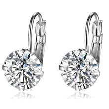 Роскошные серьги-гвоздики из нержавеющей стали с цветочным дизайном и циркониевым камнем для женщин, подарок на день рождения, бижутерия