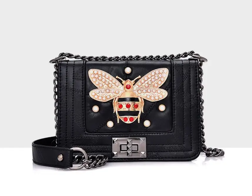 

Brand Women Genuine Leather Bee Shoulder Bags Ladies Hand Shoulder Bag Women Messenger Bag