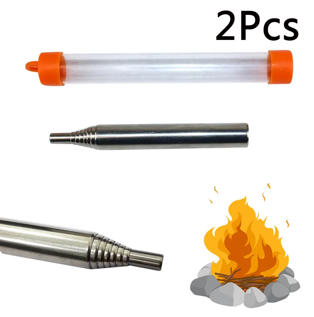 

Outdoor Builds Campfire Collapsible Fire Blower Tool 2Pc Survival Blow Fire Tube