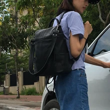 BAQI Women Backpack 2019 Fashion Genuine Leather Cowhide School Bag Girls Shoulder Bags Women Travel Bag Casual Bagpack Mochila fashion genuine leather bag women weaving style bags girls school bags zipper shoulder women s back pack girls bag mochila