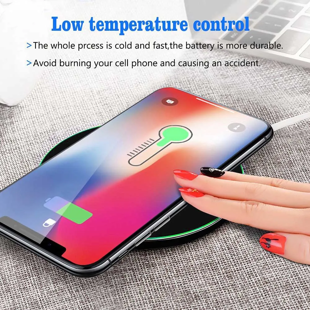 FDGAO 10 Вт Быстрая Зарядка Qi Беспроводное зарядное устройство для iPhone XR XS Max X 8 samsung S9 S8 Xiaomi Mi9 Mix 3 2s быстрая Беспроводная зарядка