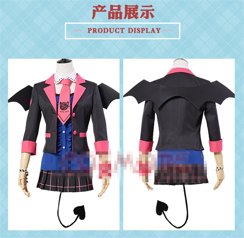 2017 горячие аниме LoveLive! Дьявол Демон uawakenning eli Ayase Косплэй Костюм Форма пальто + юбка + крылья