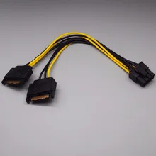 5 шт. кабель питания с двойной SATA на 8 контактов для видеокарты 15p