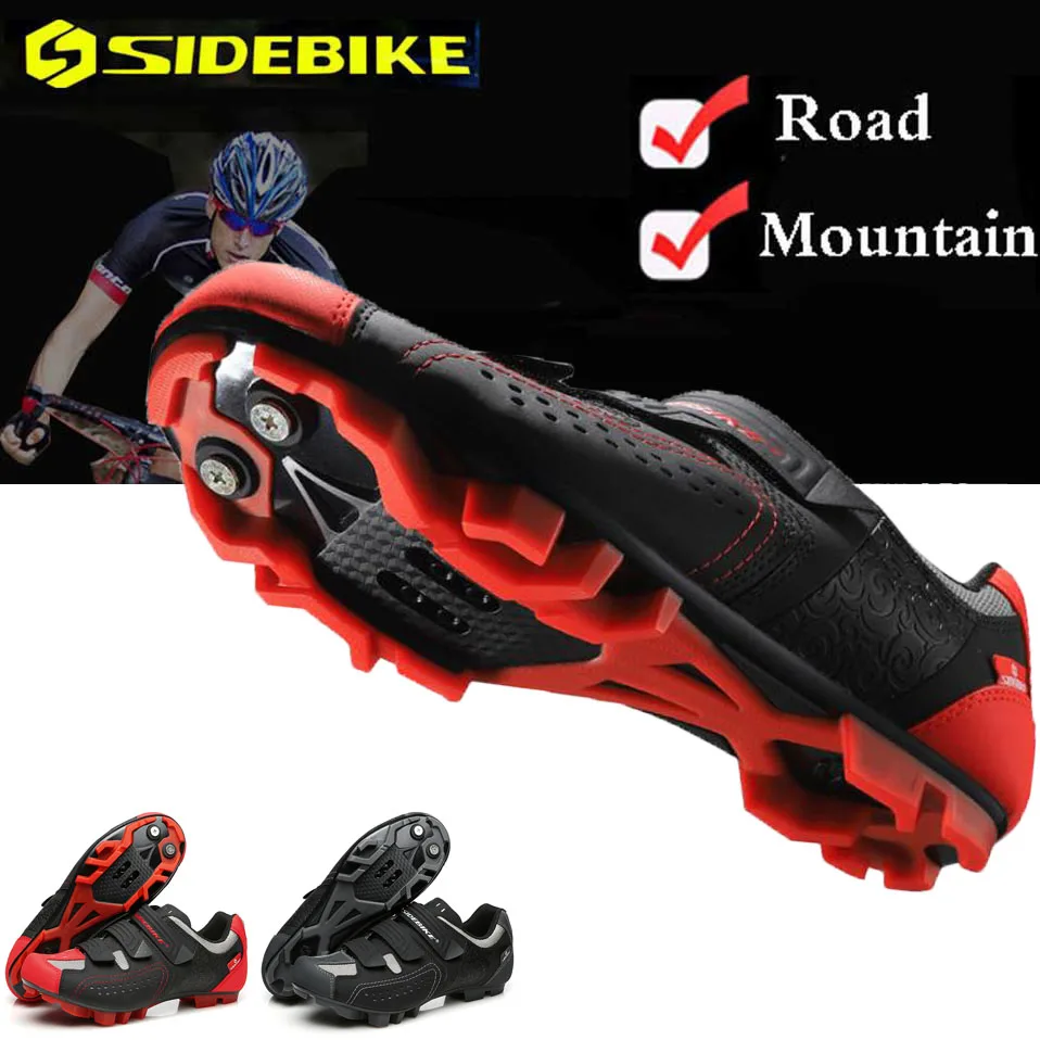 SIDEBIKE NEW Men's Cycling Shoes Road Bike Shoes Mountain Bike Bicycle MTB Shoes Reflective 