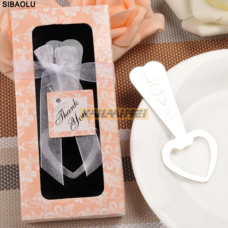 

200pcs LOVE Bottle Opener Key Wine Opener Heart Shape Beer Bottle Opener Wedding Favor Gift With Box