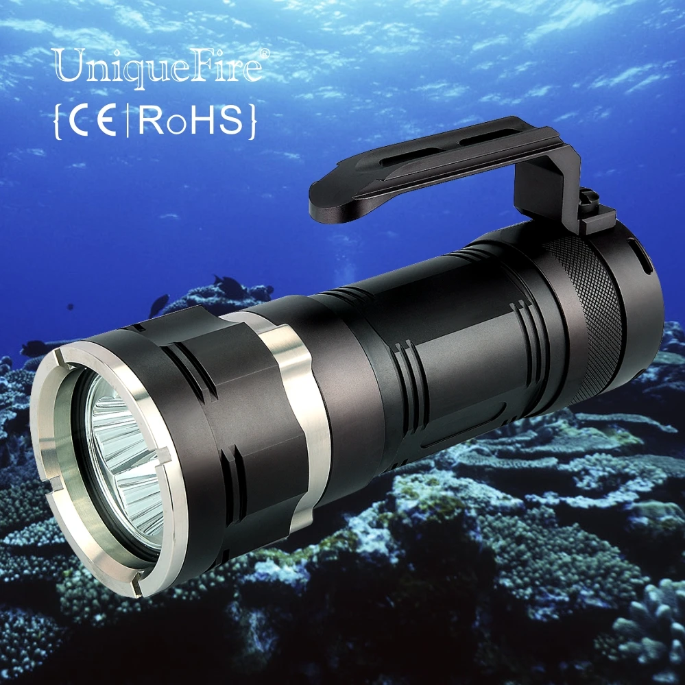 4000 Lumen Diving Flashlight, UniqueFire Super Bright 4*XML2 LED