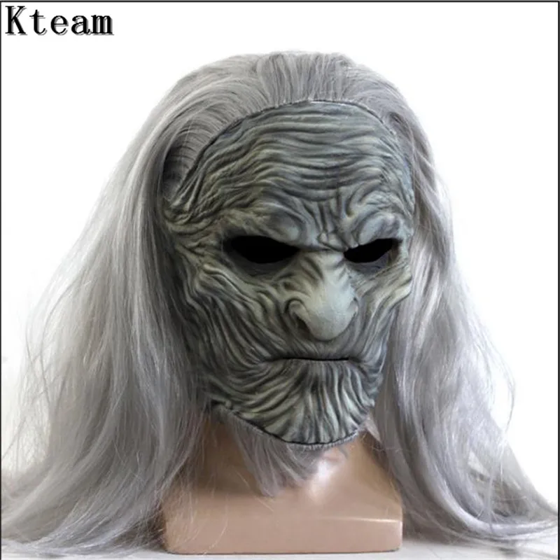 

Game of Thrones 8 The White Walkers Cosplay Mask Scary Night King Zombie Latex Masks Halloween Party Costume Props Dropshipping