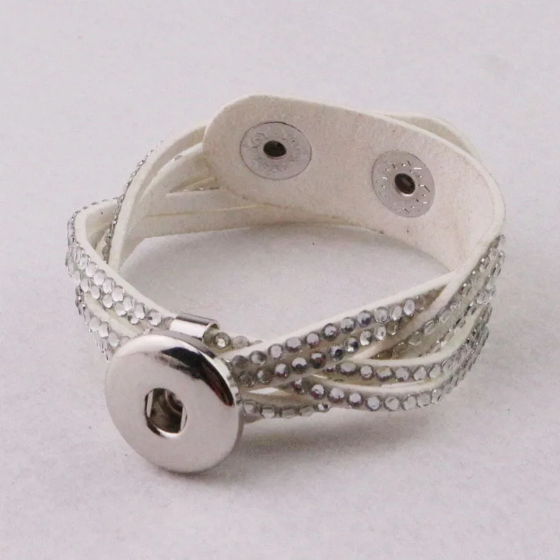 Diy leather snap bracelet ginger snaps jewelry Korea Velvet 18mm button