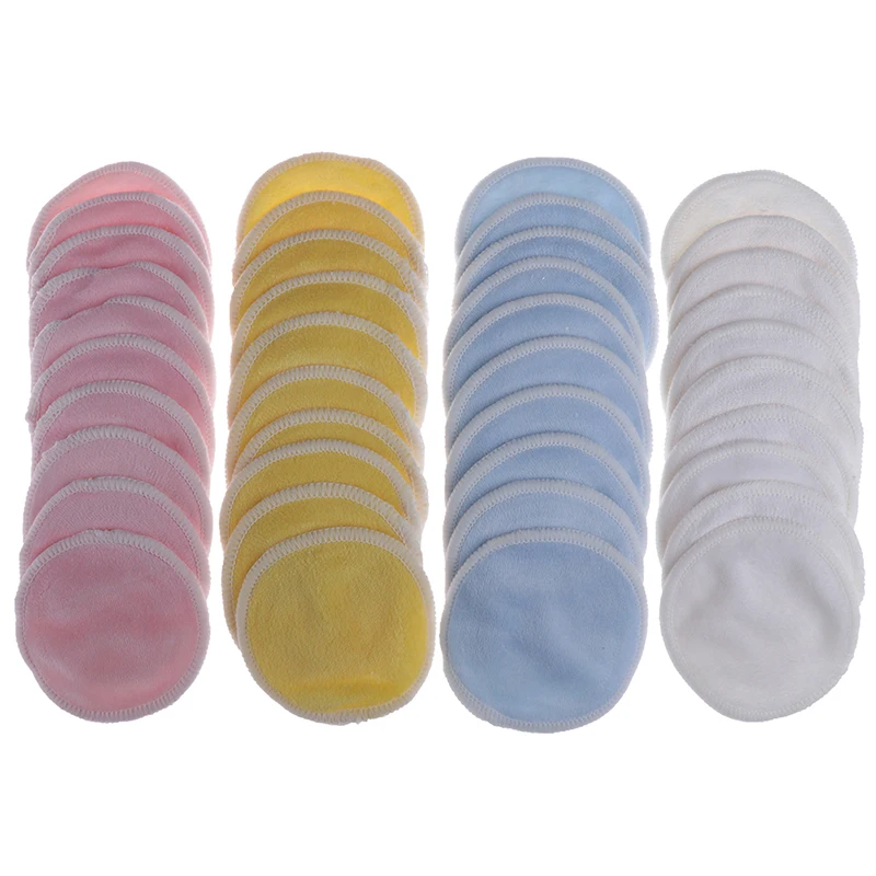

10pcs/bag Bamboo Makeup Remover Pads Reusable Makeup Soft Remover Cloth OrganicBamboo Fiber Velvet Rounds Wipes Face/Eye Clean