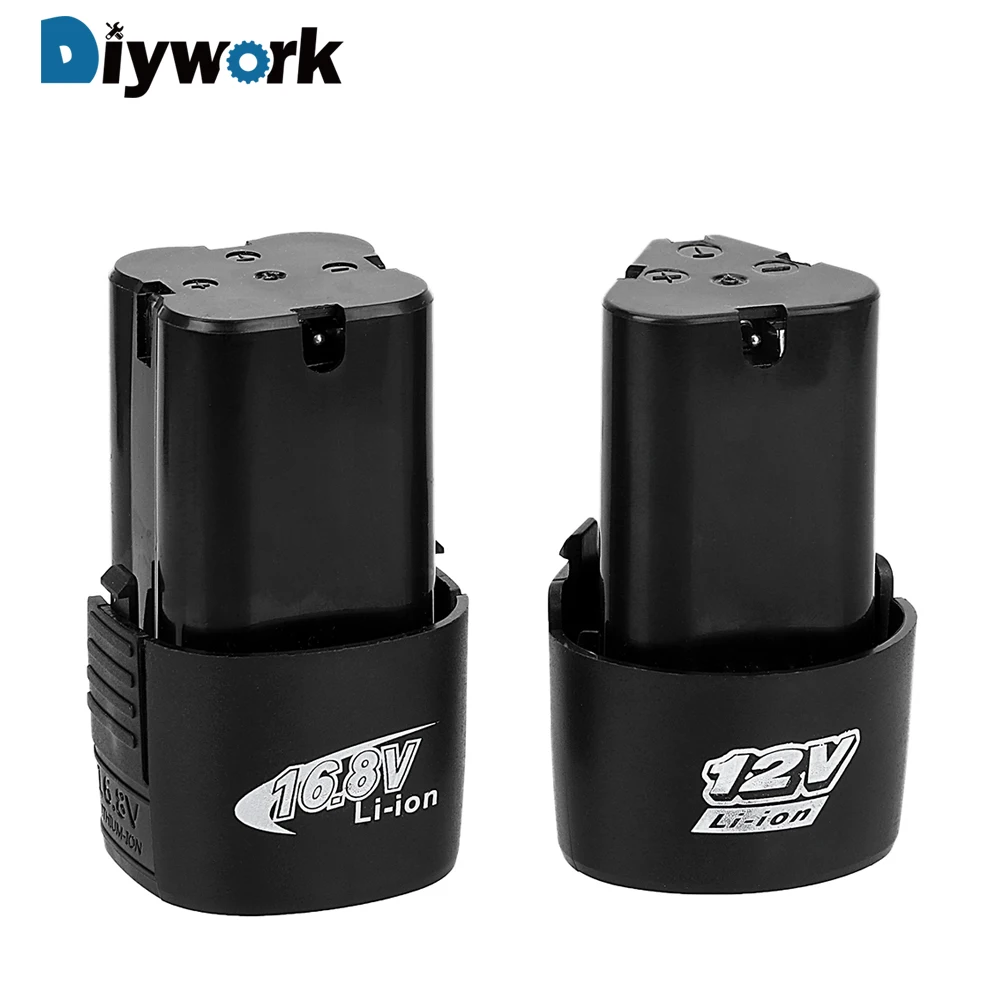 

DIYWORK Electric Drill Battery Socket 16.8V 12V Lithium Battery For Cordless Screwdriver High Capacity Electric Drill Battery