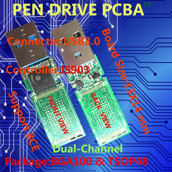 USB флэш-накопитель PCBA, IS903 USB3.0 интерфейс, поддержка флэш-посылка(колодки) BGA100 и TSOP48, флеш-накопитель PCBA, DIY PENDRIVE, плата G2