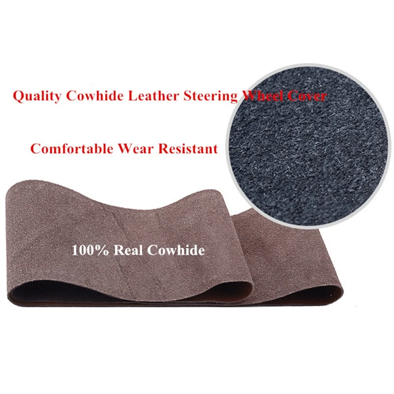 GNUPME Genuine Cowhide Leather DIY Hand Sewing Steering Wheel Cover for BMW E39 E46 325i E53 X5 Audi Volvo Steering Covers GNUPME Genuine Cowhide Leather DIY Hand Sewing Steering Wheel Cover for BMW E39 E46 325i E53 X5 Audi Volvo Steering Covers