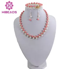 Изящная жемчужина/Коралловые украшения комплект браслет из ожерелья и бисера серьги оптом дизайнерская бижутерия комплект,,, FP001