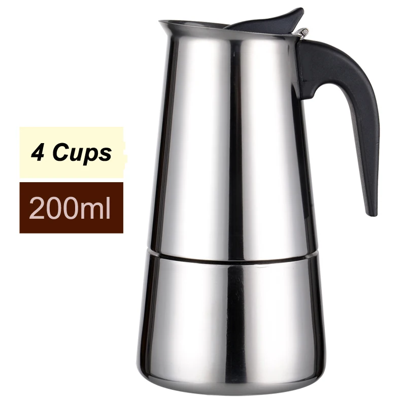 New Quality 200ML 4 Cup Percolator Stove Top Coffee Maker Moka Espresso