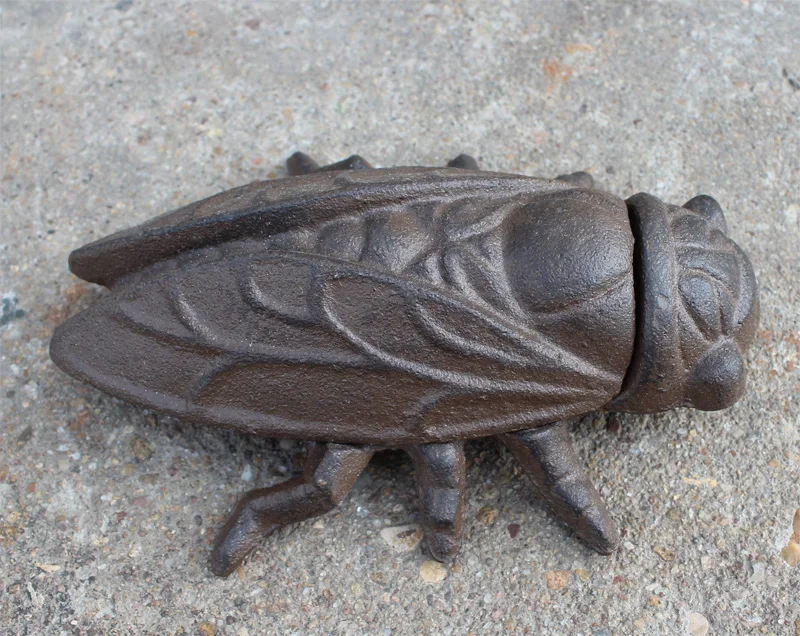 4 шт. чугунная Cicada садовая дверь скрывает ключ газон двора статуя украшение стола