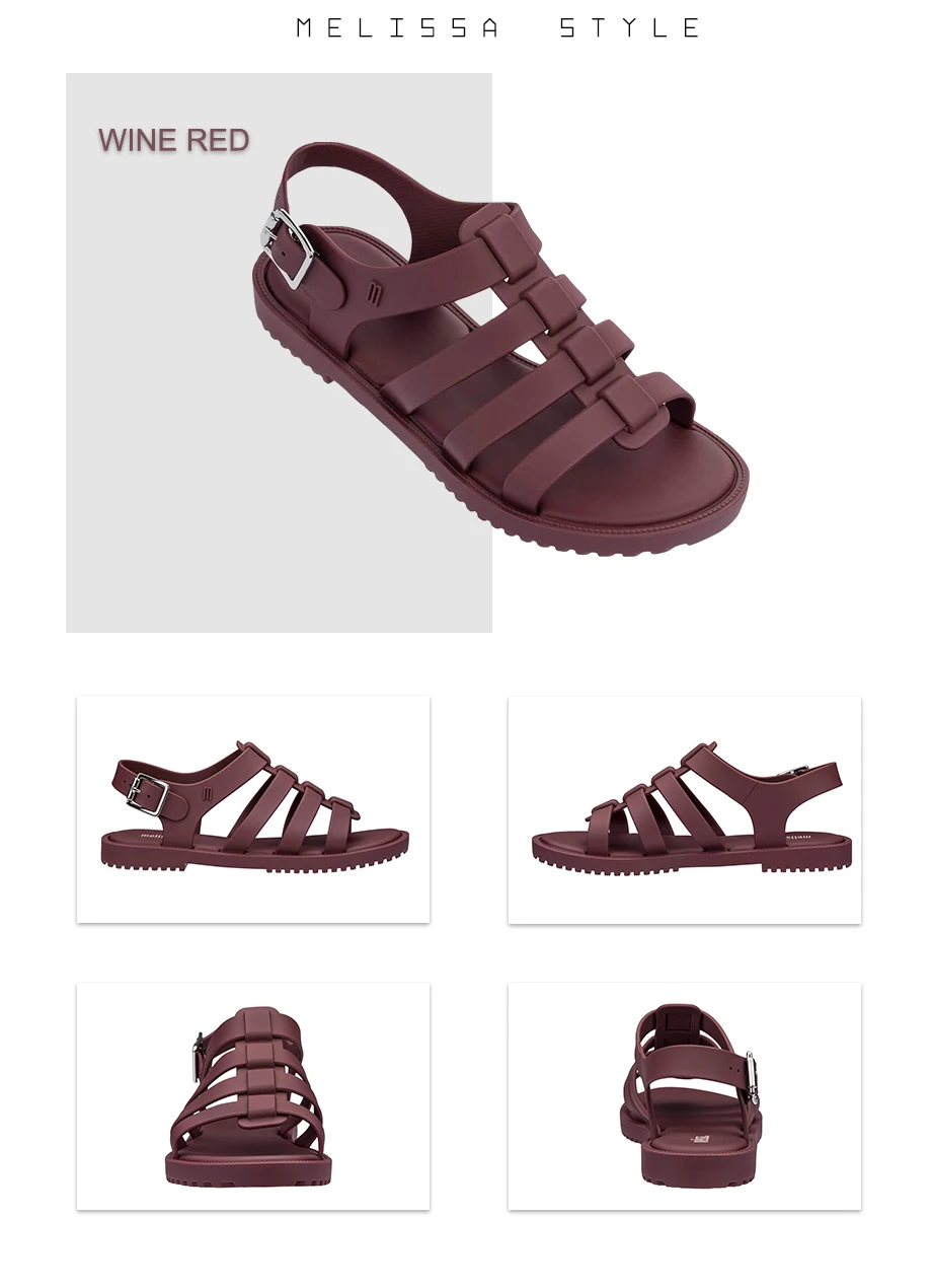 Melissa/женские босоножки; коллекция года; летняя прозрачная обувь; женская повседневная обувь; римские сандалии; пляжные женские сандалии