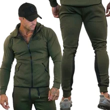 Осенний спортивный костюм для спортзала и бега, мужской комплект спортивной одежды, Мужской Топ для фитнеса, бодибилдинга, мужской спортивный костюм с капюшоном+ штаны, спортивный костюм для бега