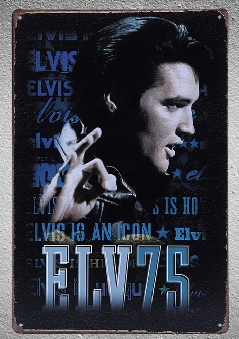 1 шт. Elvis Presley гитарист танцор оловянные таблички знаки таблички на стену украшения Винтаж дропшиппинг Плакат Металл