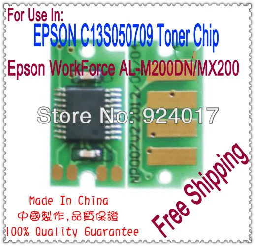 

For Impressora Epson M200 MX200 M MX 200 Toner Chip,For Epson C13S050709 C13S050710 C13S050711 Toner Cartridge Refill Chip