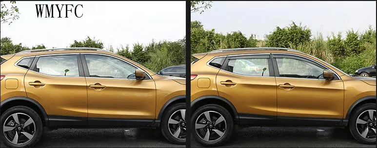 Набор аксессуаров подходит для- NISSAN QASHQAI боковое окно дождь дефлекторы защита козырек WEATHERSHIELDS двери тени погода