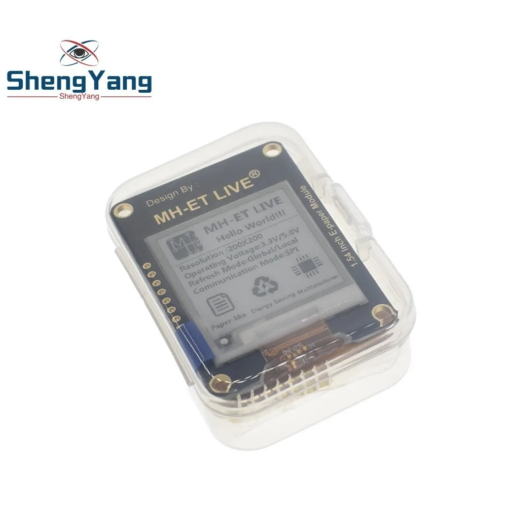 

ShengYang 1.54 Inch Epaper Module E-paper E-Ink EInk Display Screen SPI Support Global/Part For Arduino STM raspberry pi ESP32