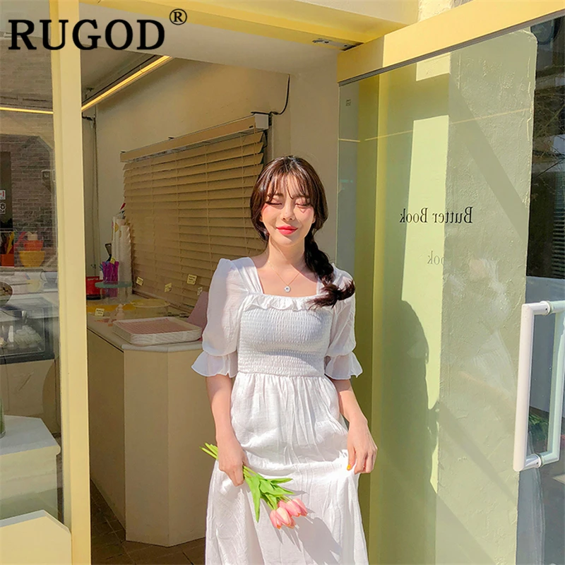 Женское длинное платье RUGOD белое|Платья| |