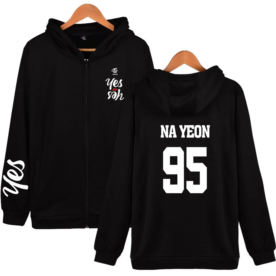  TWICE YES OR YES Printed Sweatshirts Hoodies TWICE Abum Korean Kpop Hoodie Sweatshirt Men/Women Fal